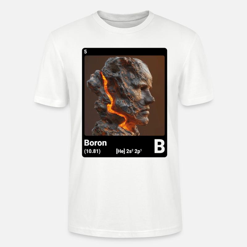 Bor - B - chemisches Element 005 - Stanley/Stella Unisex Bio-T-Shirt CRAFTER - Weiß