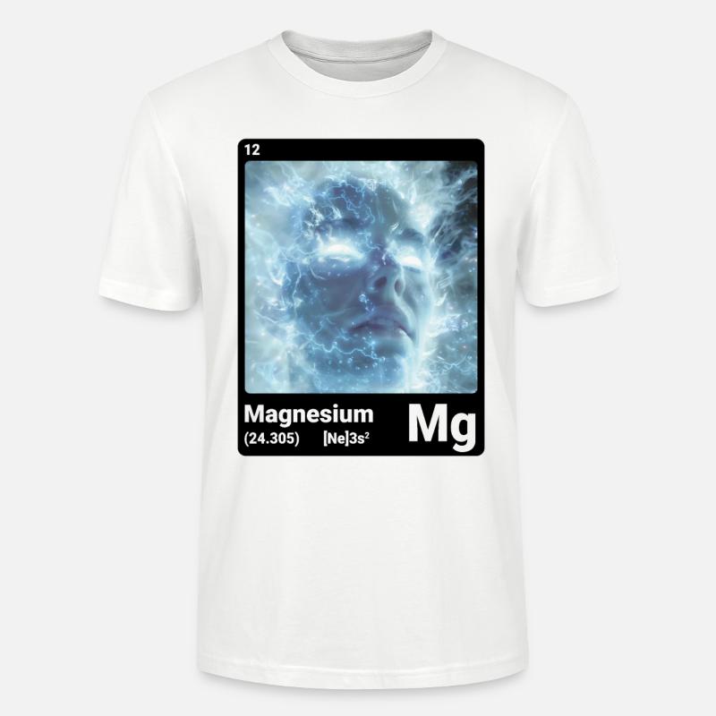 Periodensystem Element Magnesium (Mg) 012 - Stanley/Stella Unisex Bio-T-Shirt CRAFTER - Weiß