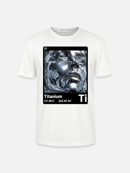 AI am Titanium (bk) - Stanley/Stella Unisex Bio-T-Shirt CRAFTER - Weiß