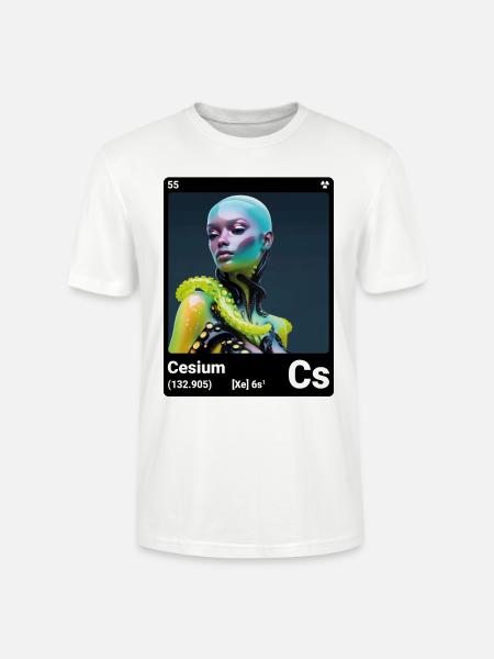 AI am Cäsium (bk) - Stanley/Stella Unisex Bio-T-Shirt CRAFTER - Weiß