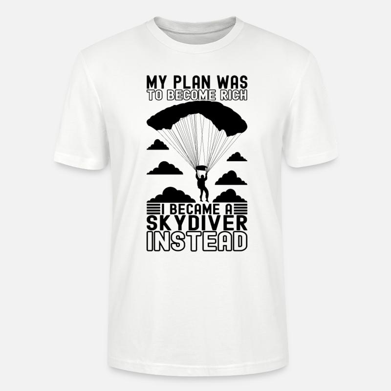 Parachutiste parachutiste - T-shirt bio CRAFTER Stanley Stella Unisexe - blanc