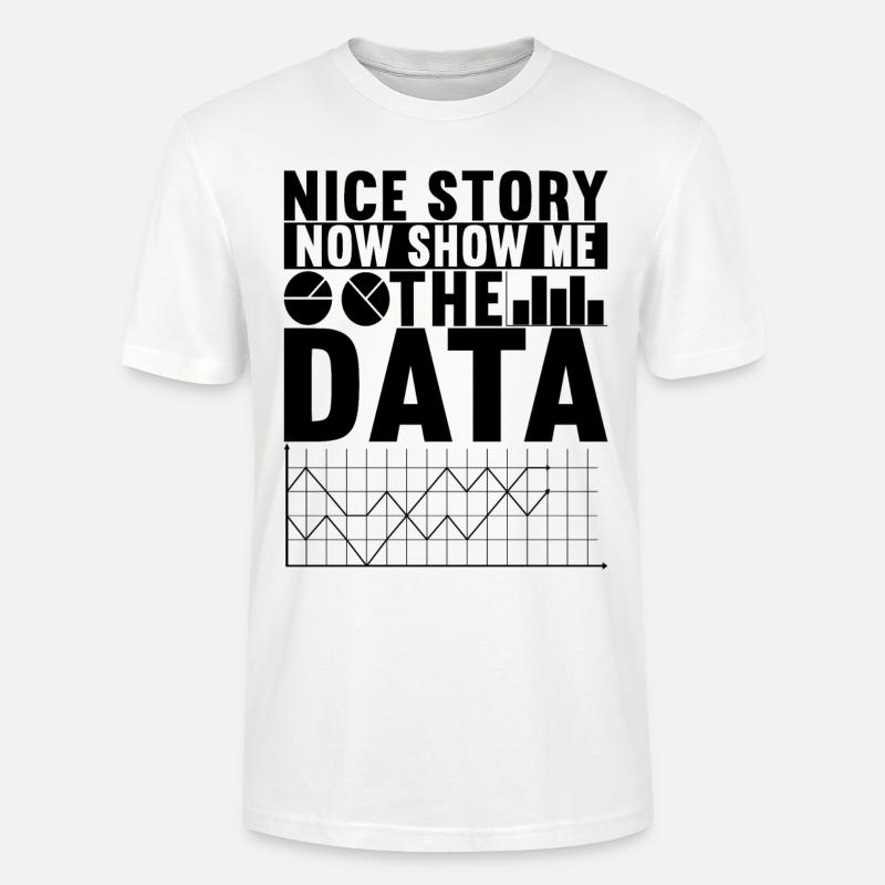 Analyste de données Data Scientist - T-shirt bio CRAFTER Stanley Stella Unisexe - blanc
