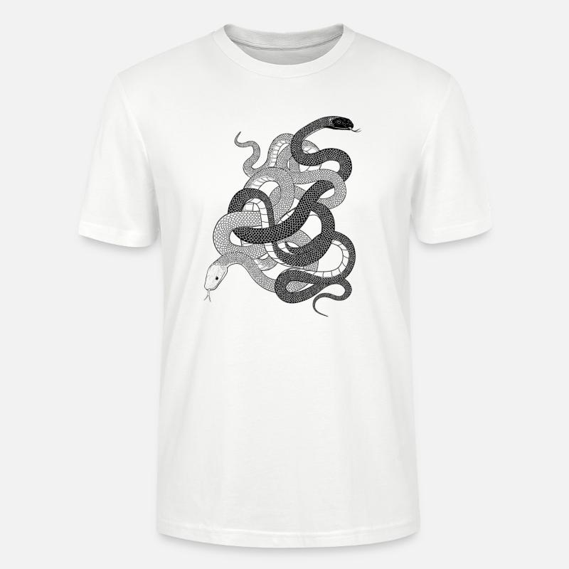 Schlangen Geschenk python anaconda snake - Stanley/Stella Unisex Bio-T-Shirt CRAFTER - Weiß
