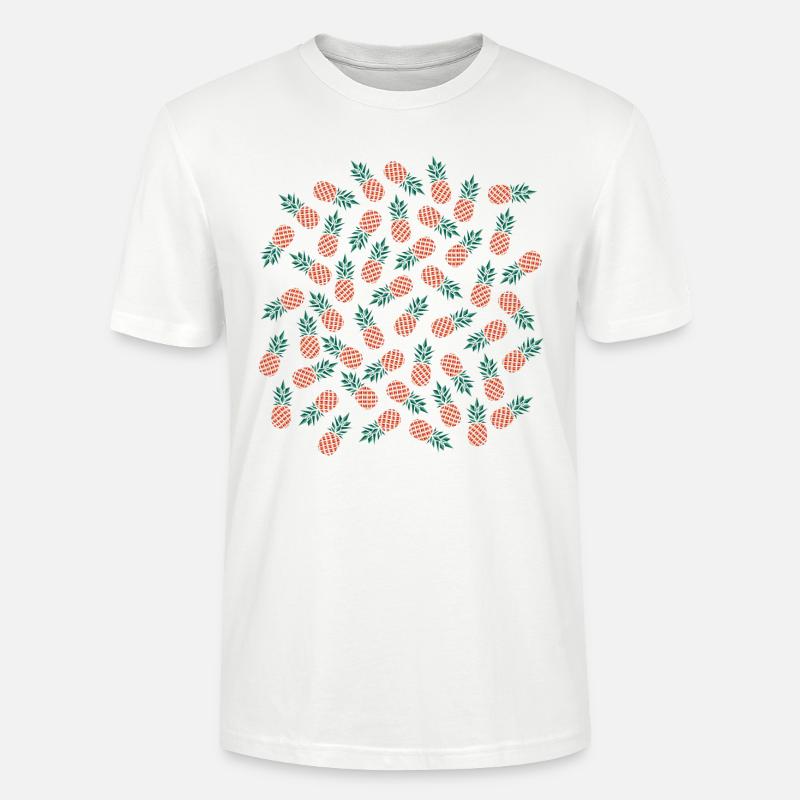 Pineapple Pattern - Stanley/Stella Unisex Bio-T-Shirt CRAFTER - Weiß