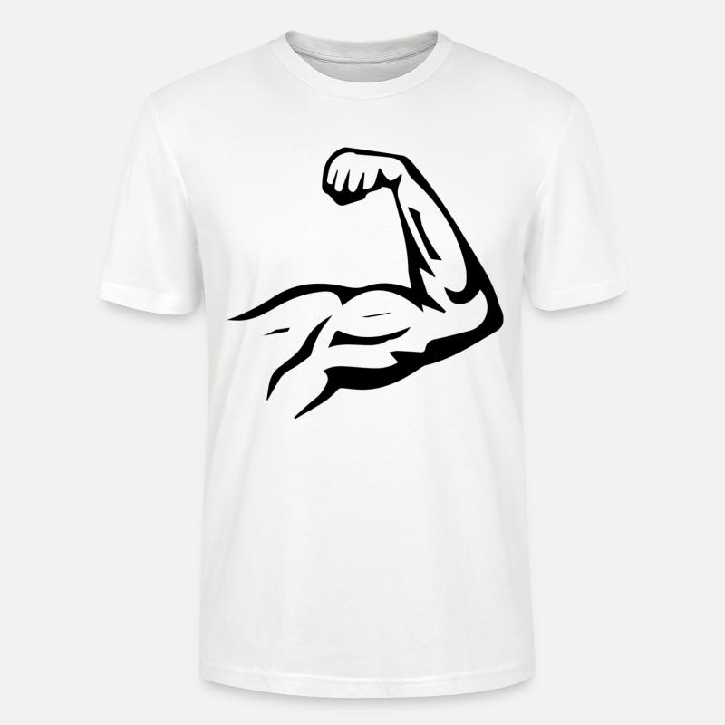 Bieps tendus - T-shirt bio CRAFTER Stanley Stella Unisexe - blanc