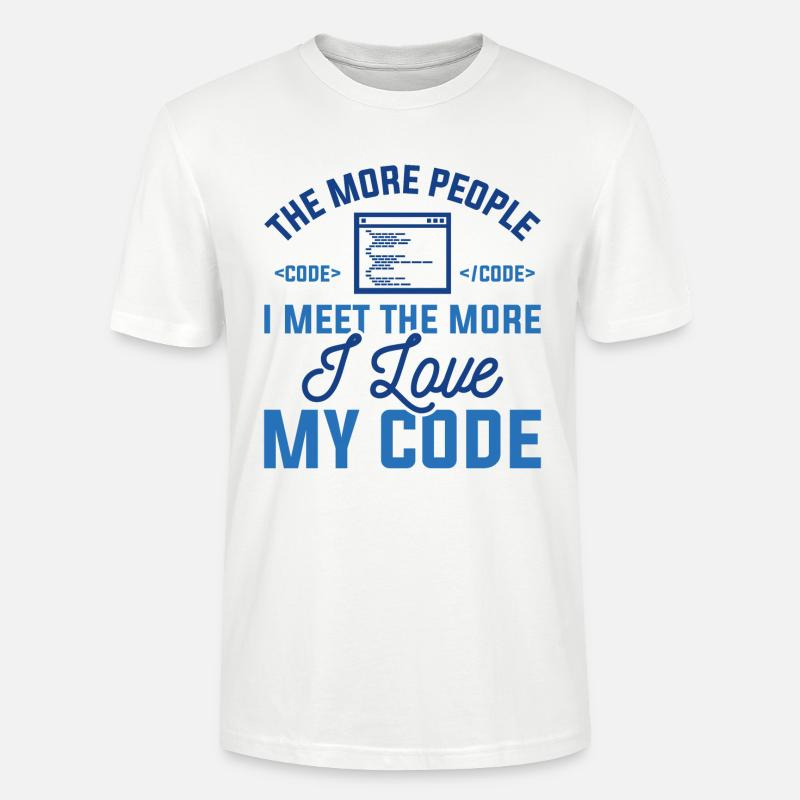 J’aime mon code - T-shirt bio CRAFTER Stanley Stella Unisexe - blanc