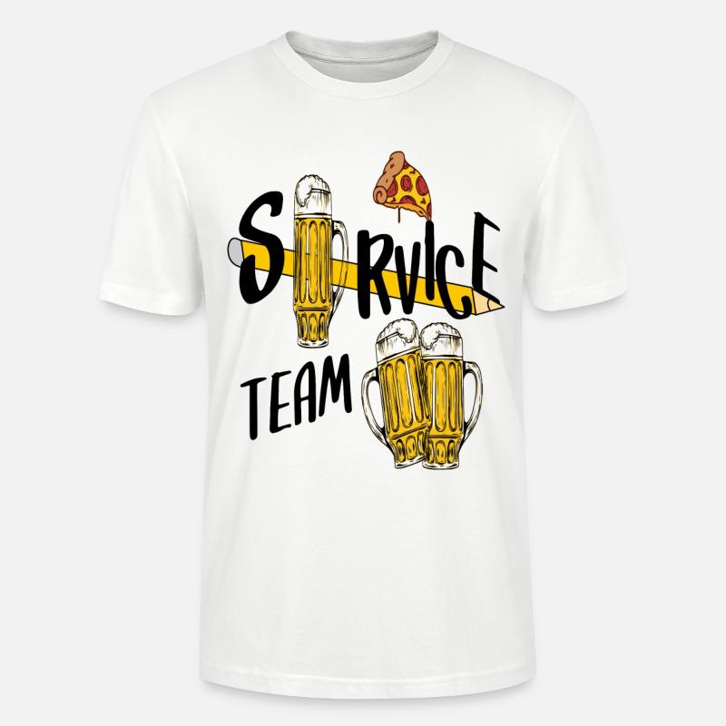Service Team Bier - Stanley/Stella Unisex Bio-T-Shirt CRAFTER - Weiß