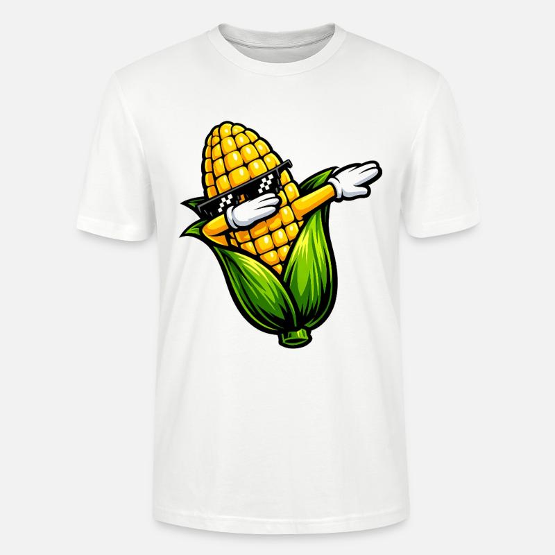 Dabbing Maiskolben - Stanley/Stella Unisex Bio-T-Shirt CRAFTER - Weiß