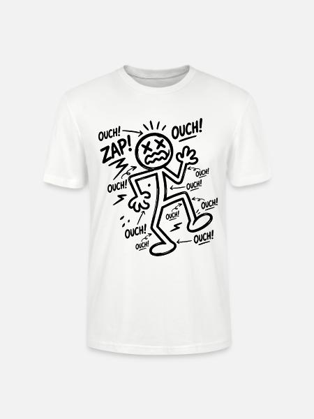 Elektroschock-Humor | Lustiges Elektriker-Geschenk - Stanley/Stella Unisex Bio-T-Shirt CRAFTER - Weiß