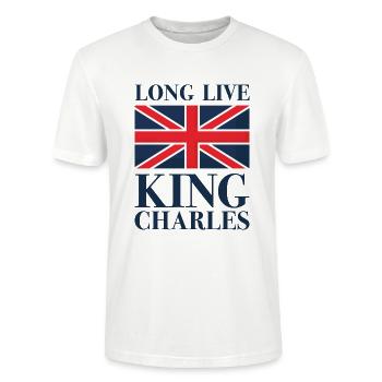 Es lebe König Charles - Stanley/Stella Unisex Bio-T-Shirt CRAFTER - Weiß - Vorne - Alina (178cm) & Michal (187cm)