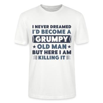 Vieil homme grincheux - T-shirt bio CRAFTER Stanley Stella Unisexe - blanc - Devant - Alina (178cm) & Michal (187cm)