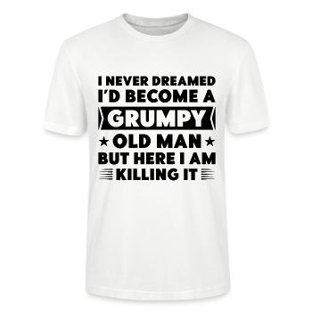 Vieil homme grincheux - T-shirt bio CRAFTER Stanley Stella Unisexe - blanc - Devant - Alina (178cm) & Michal (187cm)