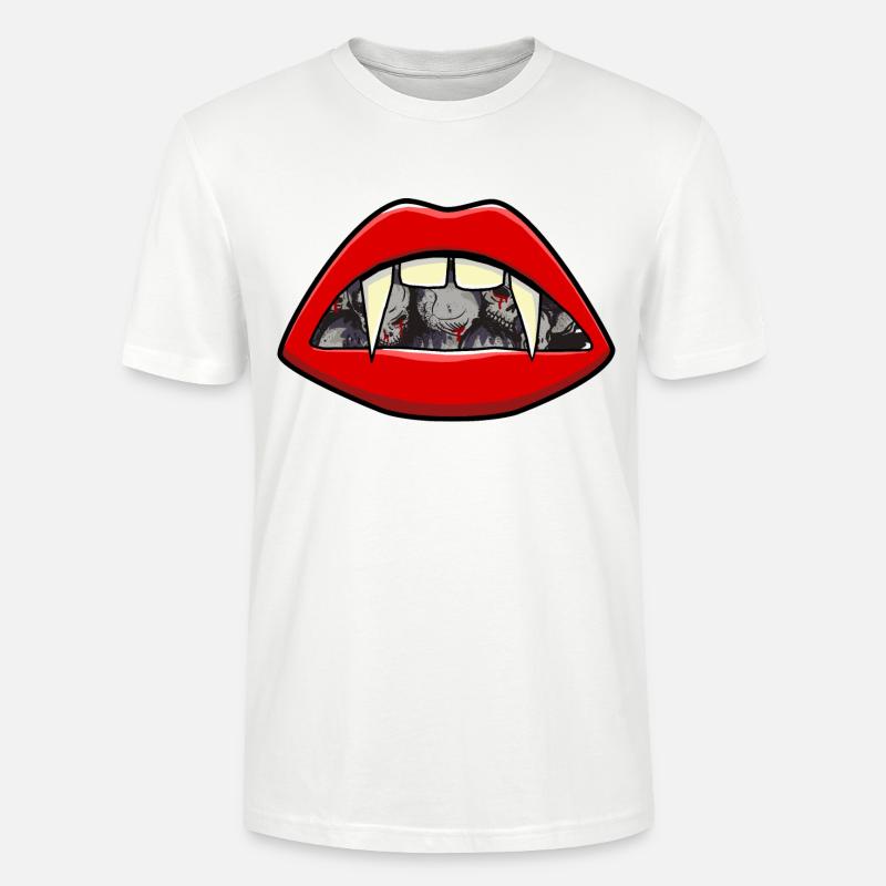 Halloween Vampire Bouche Sangsue Vampire - T-shirt bio CRAFTER Stanley Stella Unisexe - blanc