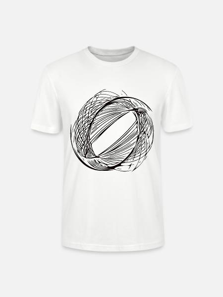 Geometric circle lines - Stanley/Stella CRAFTER Unisex Organic T-Shirt - white