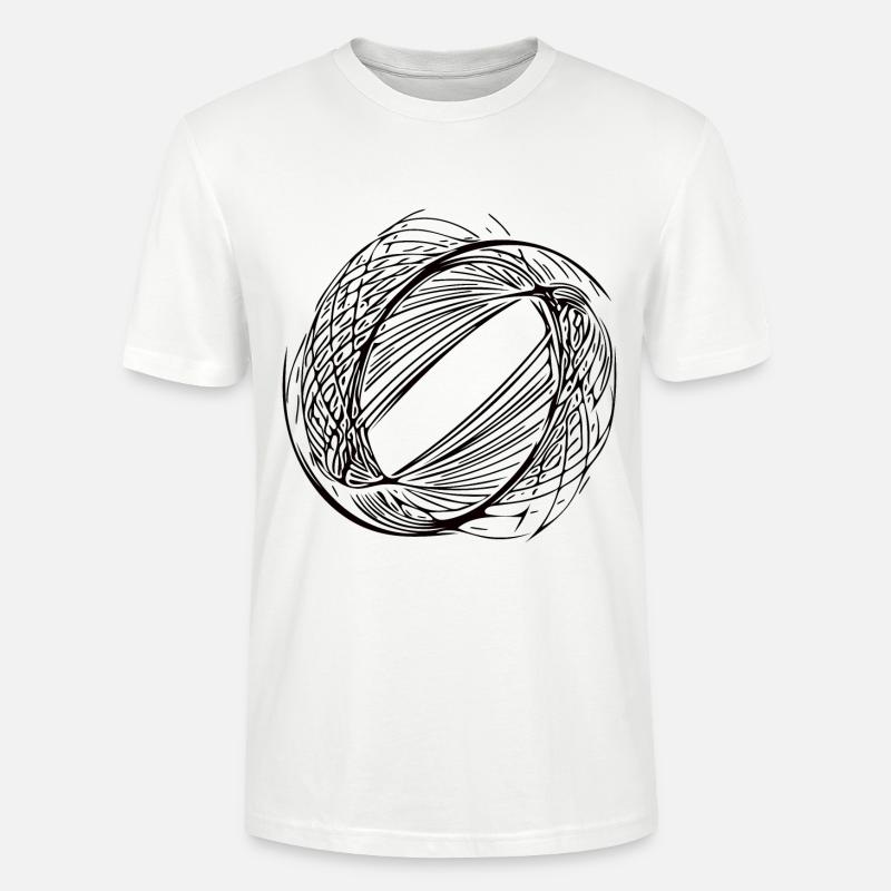 Lignes de cercle géométriques - T-shirt bio CRAFTER Stanley Stella Unisexe - blanc
