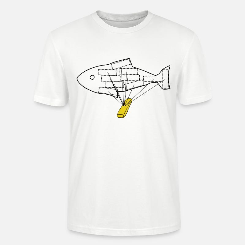 Fisch Zerlegung - Stanley/Stella Unisex Bio-T-Shirt CRAFTER - Weiß