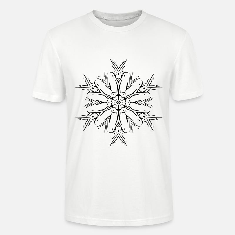 Mandala Lines Abstract Shape Pattern - Stanley/Stella CRAFTER Unisex Organic T-Shirt - white