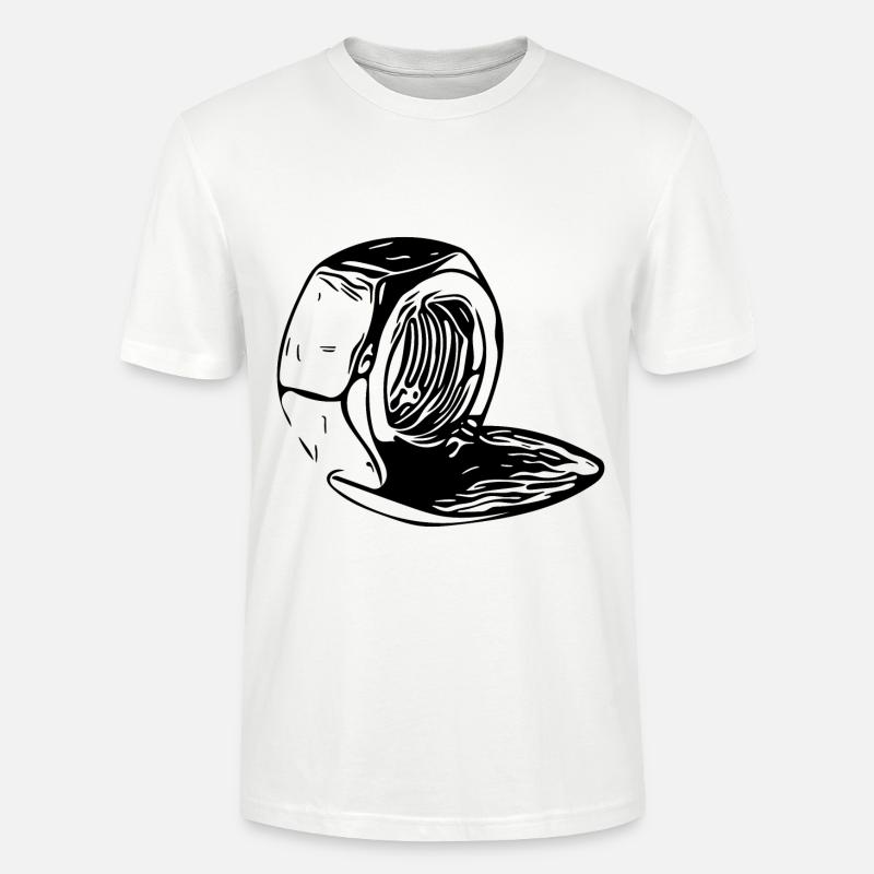 Schraubenmutter senkrecht geschmolzen - Stanley/Stella Unisex Bio-T-Shirt CRAFTER - Weiß