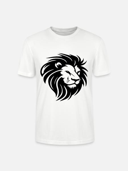 Lion's head with mane - Stanley/Stella CRAFTER Unisex Organic T-Shirt - white