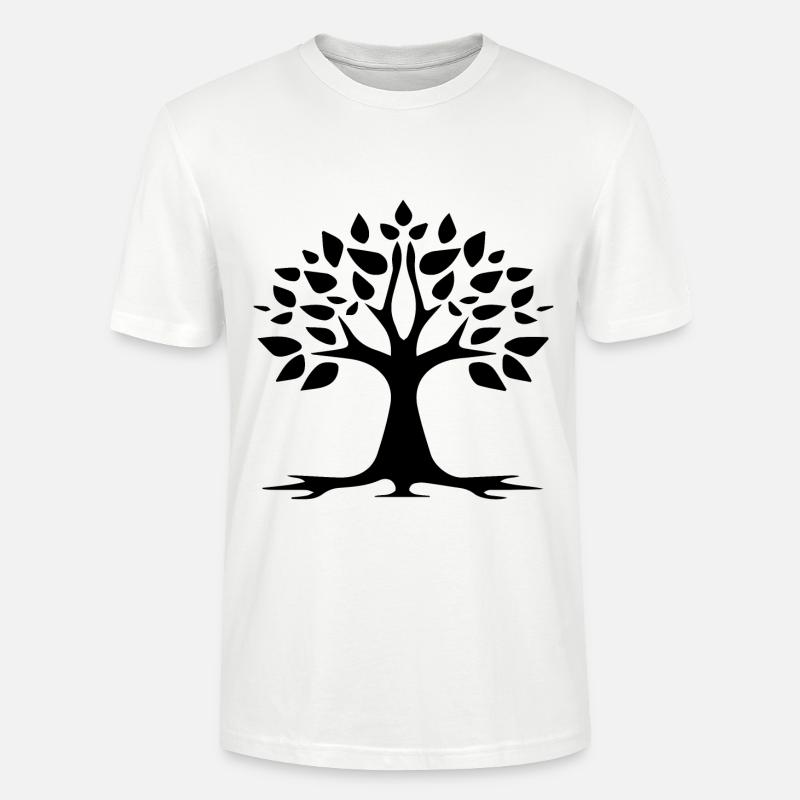 Stylized Tree Simple Tattoo Logo - T-shirt bio CRAFTER Stanley Stella Unisexe - blanc