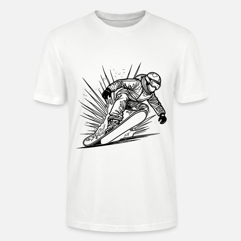 Snowboarding Style Krasser Snowboard Move - Stanley/Stella Unisex Bio-T-Shirt CRAFTER - Weiß