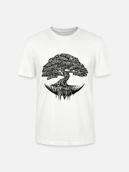Eleganter Bonsai Baum - Stanley/Stella Unisex Bio-T-Shirt CRAFTER - Weiß