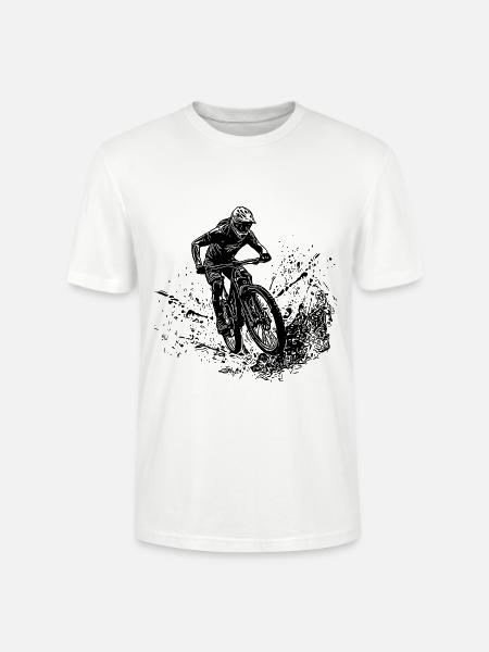 VTT Mud Splash Downhill - T-shirt bio CRAFTER Stanley Stella Unisexe - blanc