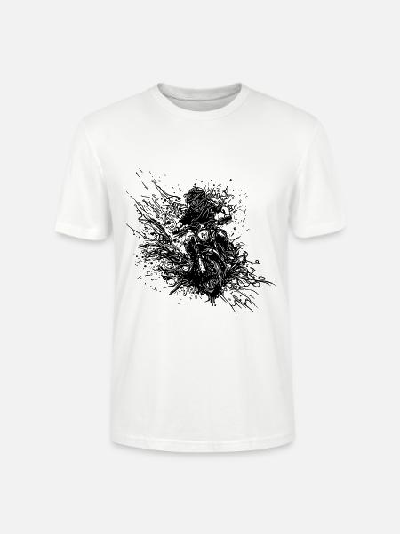 Motorradfahrer Geländefahrt - Stanley/Stella Unisex Bio-T-Shirt CRAFTER - Weiß