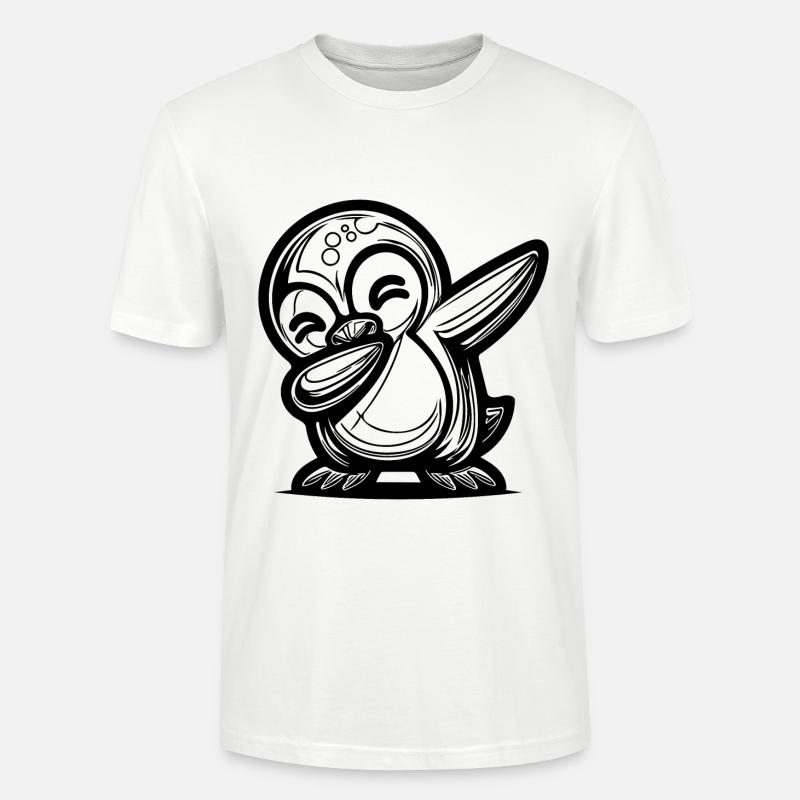 Süsser Pinguin Kleiner Dabbing Pinguin - Stanley/Stella Unisex Bio-T-Shirt CRAFTER - Weiß
