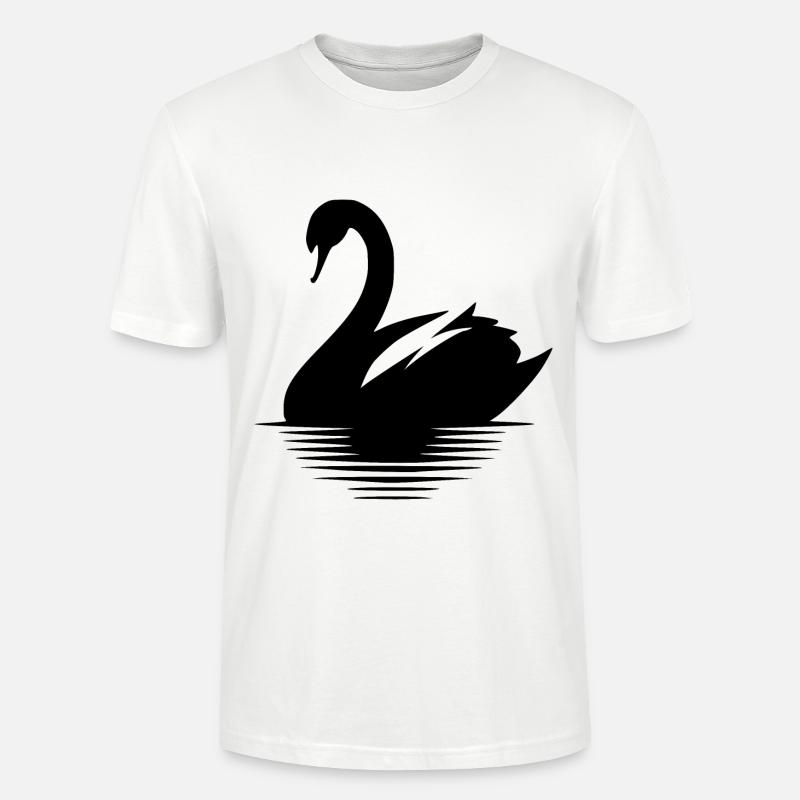 Großer Wasservogel Schwan Portrait - Stanley/Stella Unisex Bio-T-Shirt CRAFTER - Weiß