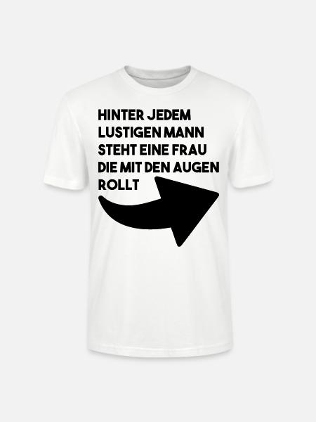 Augenrollen Partnerlook Mann Frau Paar Pärchen - Stanley/Stella Unisex Bio-T-Shirt CRAFTER - Weiß