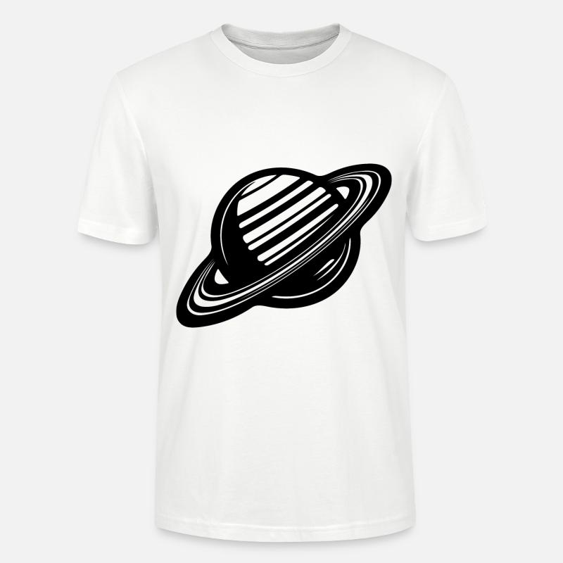 Ringplanet mit Ringssystem im Sonnensystem - Stanley/Stella Unisex Bio-T-Shirt CRAFTER - Weiß