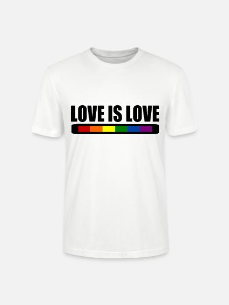 Love is love - Stanley Stella CRAFTER unisex økologisk-T-shirt - hvid