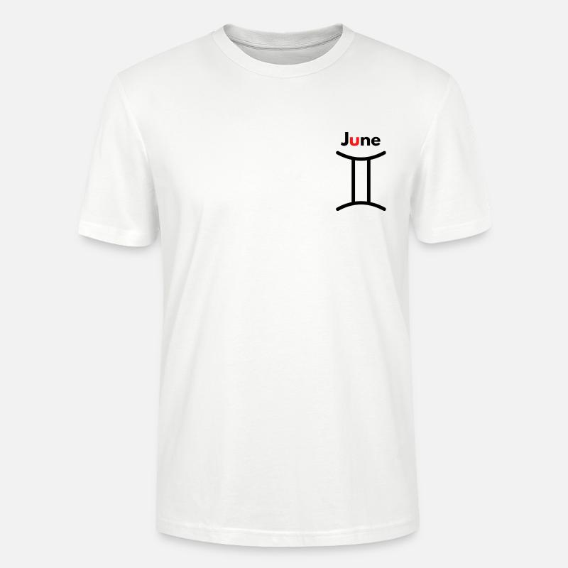 Monat mit seinem Sternzeichen Juni/Zwillinge - Stanley/Stella Unisex Bio-T-Shirt CRAFTER - Weiß