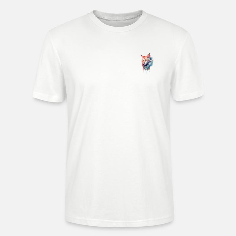Empreinte mystique de chat - T-shirt bio CRAFTER Stanley Stella Unisexe - blanc