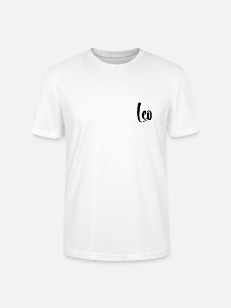 Name - Leo - Stanley/Stella CRAFTER Unisex Organic T-Shirt - white