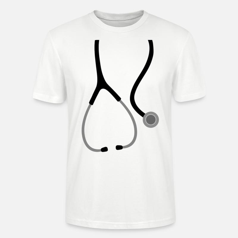 stethoscope 2 - T-shirt bio CRAFTER Stanley Stella Unisexe - blanc