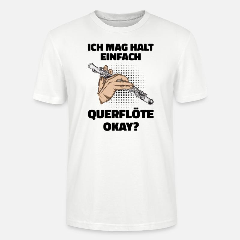 Querflöte - Stanley/Stella Unisex Bio-T-Shirt CRAFTER - Weiß