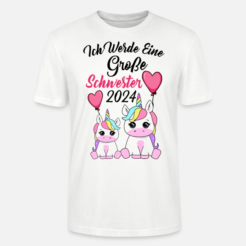 Große Schwester 2024 - Stanley/Stella Unisex Bio-T-Shirt CRAFTER - Weiß