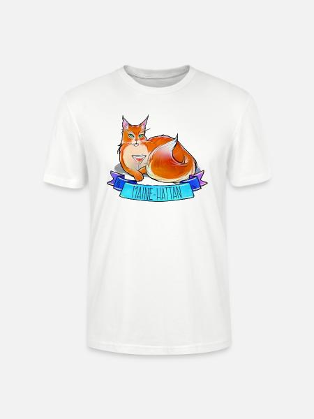 Manhatten + Katze = Mainehatten - Stanley/Stella Unisex Bio-T-Shirt CRAFTER - Weiß