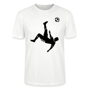 Football team football game - Stanley/Stella CRAFTER Unisex Organic T-Shirt - white - Front - Alina (178cm) & Michal (187cm)
