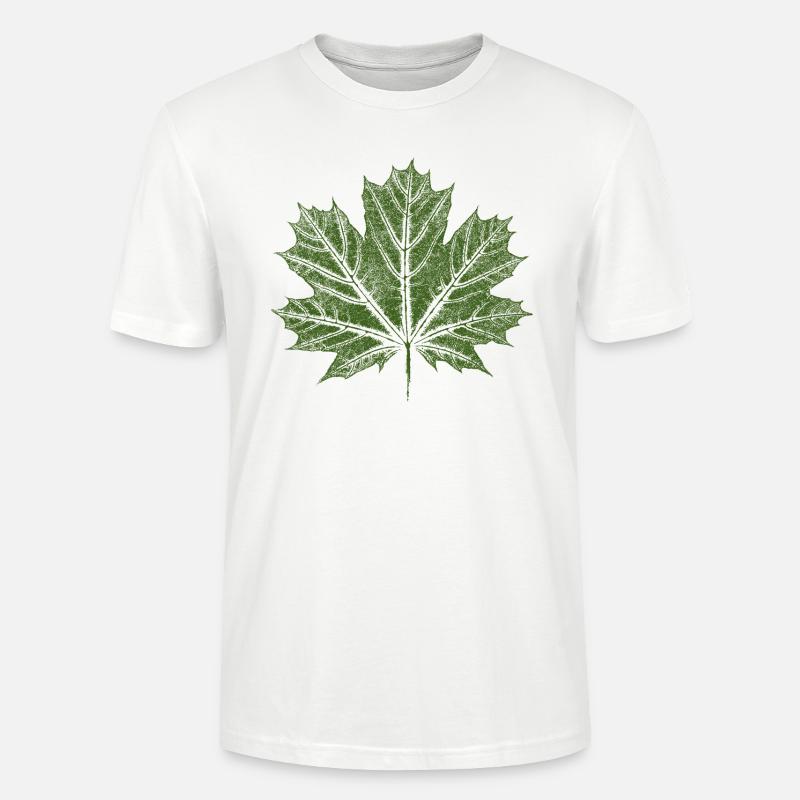 Maple Leaf / Leaf - BOTANICAL Maple - Stanley/Stella CRAFTER Unisex Organic T-Shirt - white