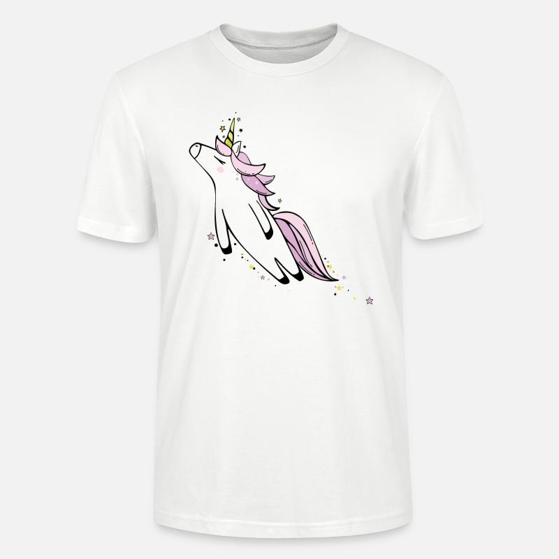 Fliegendes Einhorn - Stanley/Stella Unisex Bio-T-Shirt CRAFTER - Weiß