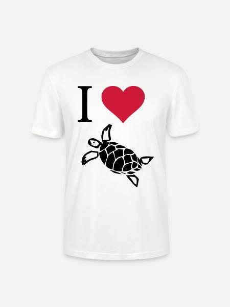 I love turtles - Stanley/Stella CRAFTER Unisex Organic T-Shirt - white
