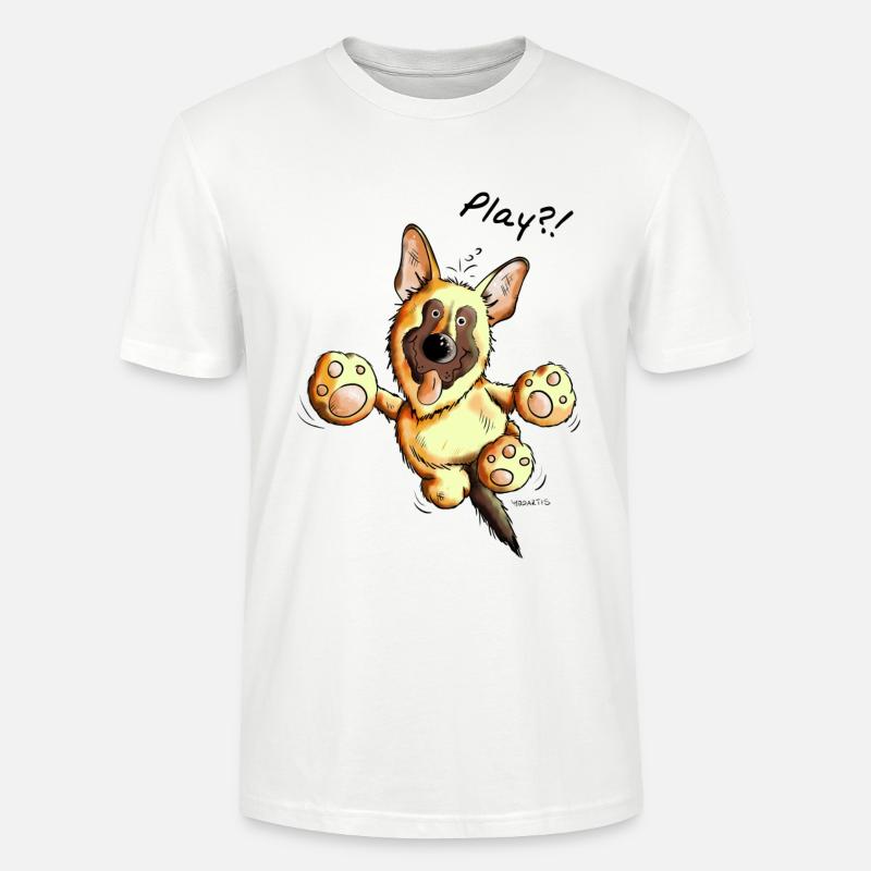 Schäferhund Play - Deutscher Schäferhund - Hund - Stanley/Stella Unisex Bio-T-Shirt CRAFTER - Weiß