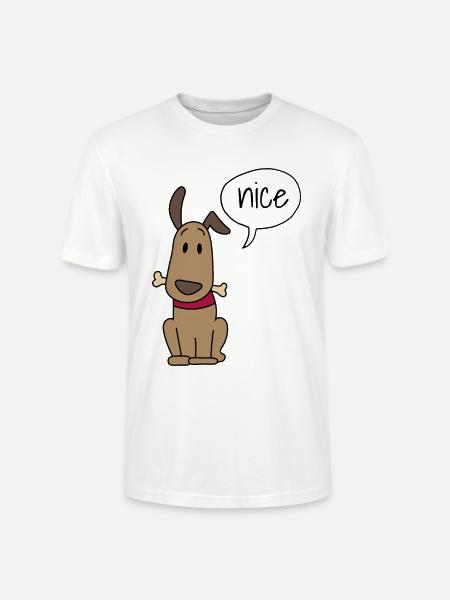 Cute dog - Stanley/Stella CRAFTER Unisex Organic T-Shirt - white