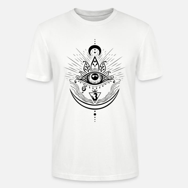 Third Eye Chakra Symbol Third Eye - Stanley/Stella CRAFTER Unisex Organic T-Shirt - white