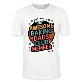 Backhelden Väter Club Mitglied - Stanley/Stella Unisex Bio-T-Shirt CRAFTER - Weiß - Vorne - Alina (178cm) & Michal (187cm)