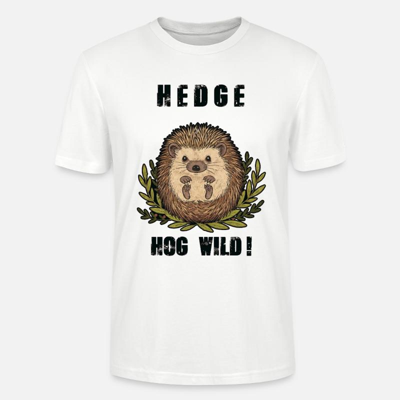 Hérisson Hedge Hog Wild Mignon - T-shirt bio CRAFTER Stanley Stella Unisexe - blanc