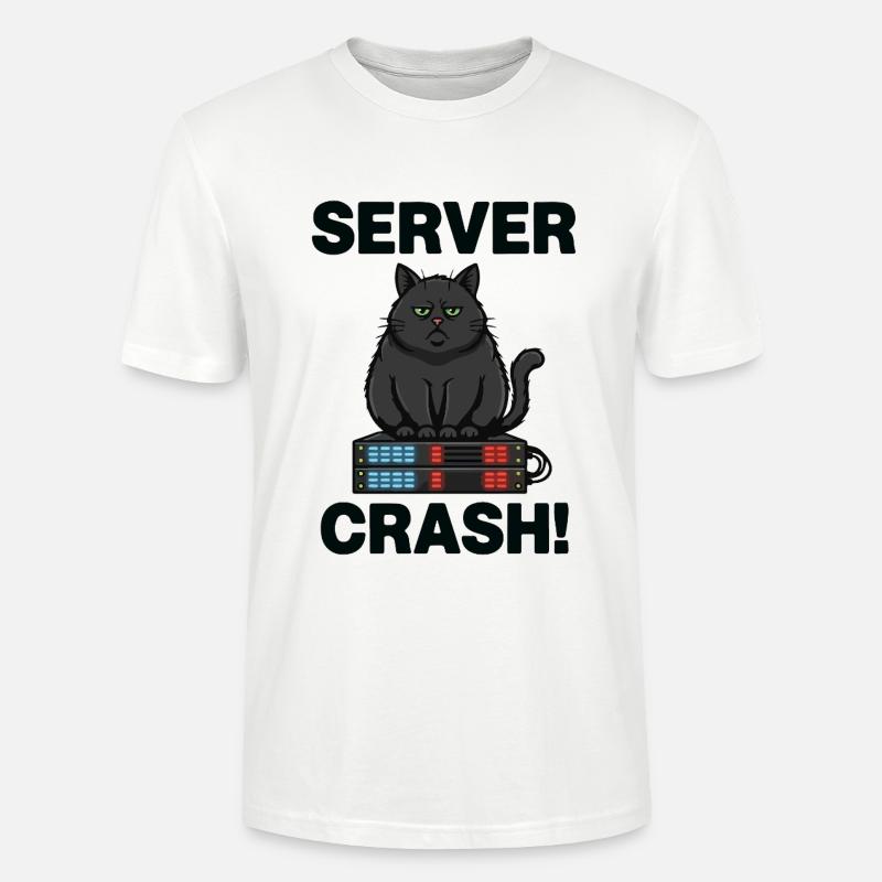 Serverabsturz Chat-Computer-Humor - Stanley/Stella Unisex Bio-T-Shirt CRAFTER - Weiß